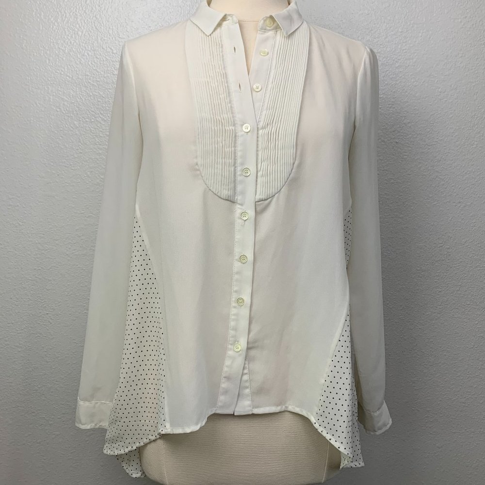 Anthropologie MAEVE Ira Blouse Pintuck Top